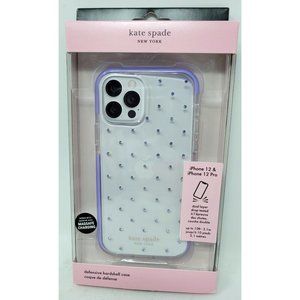 Kate Spade Hardshell Case for iPhone 12 / iPhone 12 Pro 6.1" Pin Dot Lilac Clear